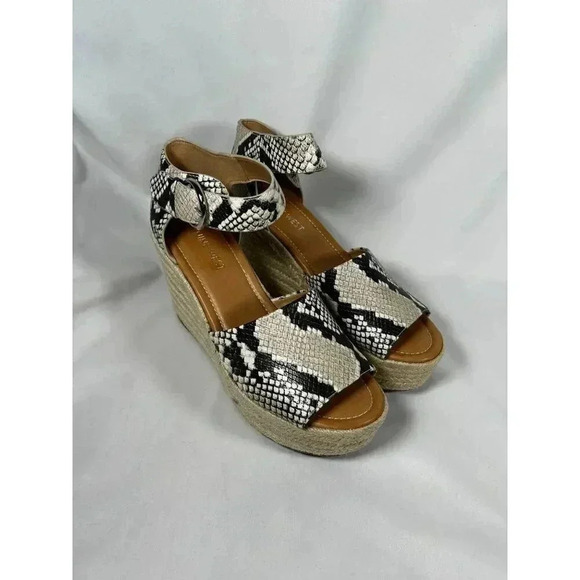 2/$30 Nine West Wnadell3 Size 7.5 Wedge Platform Sandal Animal Print - Picture 7 of 16
